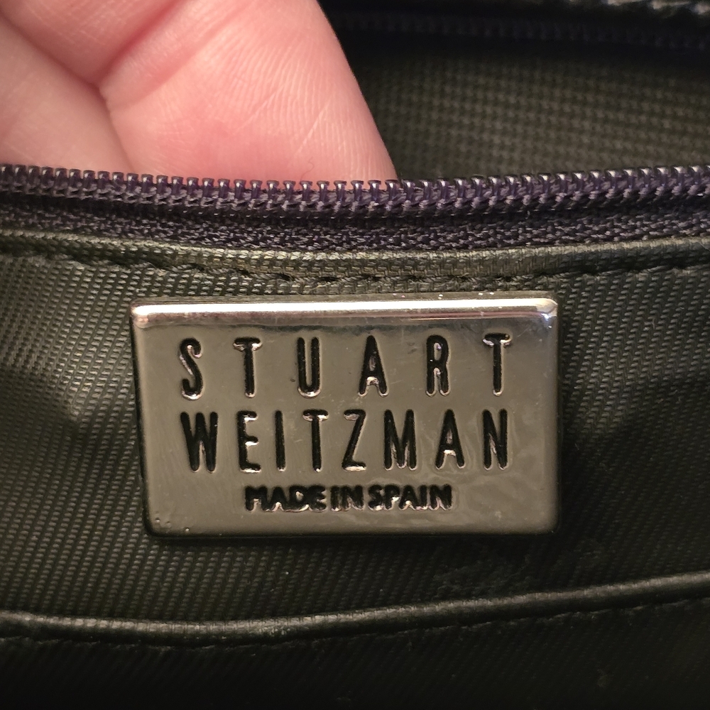 Stuart Weitzman Handbag, Black With Red Trim - image 2